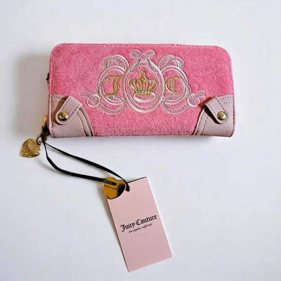 Juicy Couture Lovers Club LG ZA Pink Lemonade Wallet/ Clutch NWT - Picture 3 of 10
